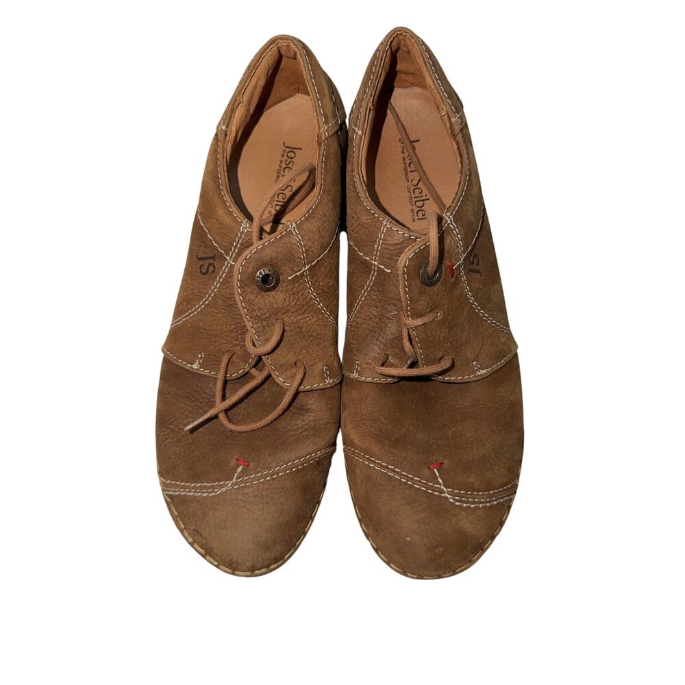 Josef Seibel Brown Leather Comfort Casual Walking Shoes Women EU 39 / US 8–8.5
